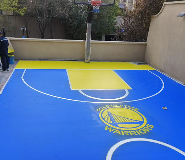 武汉某别墅私人塑胶篮球